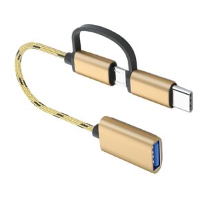 Adaptador OTG 2 em 1 Micro USB / USB Type c