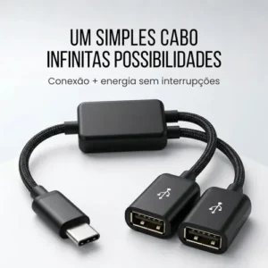 Adaptador OTG Type c para Duplo divisor USB